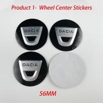 Automobilio rato centrinės dalies lipdukas Stebulės dangtelis Padangų ratlankių dangteliai Rato dalys Dacia Duster Logan MCV Sandero Stepway Dokker black