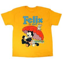 Felix The Cat Cartoon Classic Funny Unisex Cotton T-Shirt All Size MA165 4XL orange