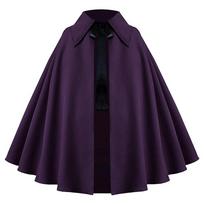 Amulet Medieval Cape With Recycled Fibers For Halloween Cosplay And Theatrical Use tamsiai mėlyna spalva