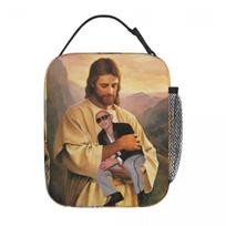 Mr Worldwide Lunch Bag Casual Lunch Box Picnic Portable Tote Food Bags Graphic Cooler Bag One Size beige