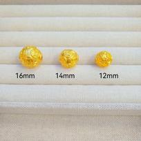 Multi-Size Sand Gold Pixiu Loose Beads for DIY Bracelets & Copper Coin Luck Charms beige