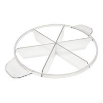 Cake Slicer for Even Slices Portion Marker Pastry Baking Restaurant 6 Black 6 Slices Clear white
