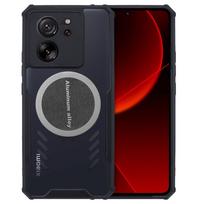 Case for Xiaomi 13T / 13T Pro, with magnetic plate, Black / Transparent