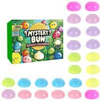 Misterijos bandelės Advento kalendorius 2026 Kalėdų skaičiavimo kalendorius Skaidrios garuose virtos bandelės Squishy žaisliukų figūrėlės 24 dienos Staigmenų dovanų dėžutė Vaikams