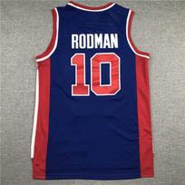 Mens Detroit Pistons Basketball Jersey Dwight Howard Rose Griffin Drummond Thomas Rodman Embroidered Fan Wear XL