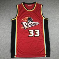 Mens Detroit Pistons Basketball Jersey Dwight Howard Rose Griffin Drummond Thomas Rodman Embroidered Fan Wear XL