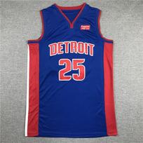 Mens Detroit Pistons Basketball Jersey Dwight Howard Rose Griffin Drummond Thomas Rodman Embroidered Fan Wear XXL