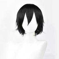 Išskirtinis Suaugusiųjų Vyrų Mirties Angelai Isaac Foster Perukai Zack Gobtuvėlis Striukė Kelnės Kostiumas Wig Only,30cm/11.81in black