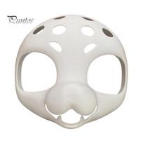 PLA Fursuit Mask Head Base Mask, DIY 3D Furry Animal White Costume Accessory Unpainted Therian for Halloween Cosplay Costume, B white