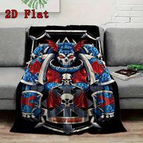 Warhammer 40K 2D Flat Pattern Flannel Blanket High quality All Seasons Warmth and Comfort Perfect for Christmas Gifts.SMT0917577 130cm x 150cm