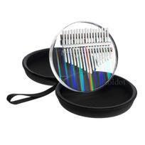 17 Transparent Thumb Acrylic Rainbow Transparent Kalimba, Keys, Crystal, Colorful, Piano, Material, (Round Shape) white