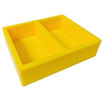ABYN-Silicone Beeswax Mold For 2 X 1 Lb Blocks - Reusable & Easy Release Wax Mold With Embossed Beeswax Word geltona