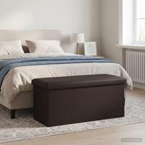 Foldable Storage Bench Brown 180 kg 80 L 77 x 38 x 38 cm