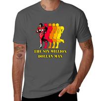Music Rock Band The Six Million Dollars Man 70s Series Gifts Movie Fan Tshirt Basic Casual Short Sleeve Cotton Shirt Tshirt XL black