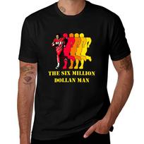Music Rock Band The Six Million Dollars Man 70s Series Gifts Movie Fan Tshirt Basic Casual Short Sleeve Cotton Shirt Tshirt 2XL brown