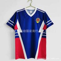 Vintage Nigeria Yugoslavia National Team Soccer Jersey Short Sleeve Bamboo Fiber Football Shirt Custom Number XL blue