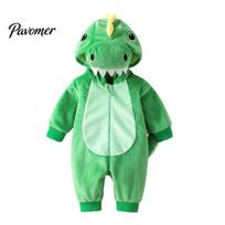 Infant Fleece Onesie Baby Dinosaur Costume, Halloween Hooded Outfit, Soft Plush Jumpsuit Cute with Spikes And Tail for Toddlers Boys Girls Holiday 3-6M žalia