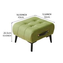 Footstool Ottoman Bench Solution for Home žalia