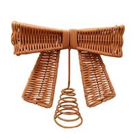 Woven Christmas Tree Topper and Tabletop Decoration for Holiday Home Decor One Size šviesiai ruda spalva