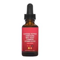 Kajeno pipirų, gudobelių, burokėlių šaknų, ciberžolių skysti lašai, K2 D3, 30 ml 30ml