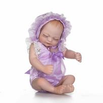 1 vnt. Pinky Reborn 26 cm tikroviškai atrodanti reborn kūdikio lėlė, minkštas silikoninis vinilas, vaikiškas žaidimų žaislas 10Inch violetinė