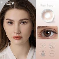 FreshGo Natrual Color kontaktiniai lęšiai akims Kosmetika Pilki akių kontaktai 1 pora kasmetinių Beauty Pupils spalvotų lęšių persikas