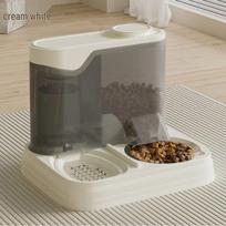 Automatinis augintinio vandens ir maisto dozatorius su lengvai valomu kačių ir šunų dubenėlių deriniu 28*23.5*23 cm gray