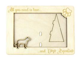 Dogo Argentino - Photo frame, engraved wooden frame, a lovely gadget for the dog lover by Art-Dog