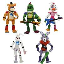 5-6 vnt./rinkinys FNAF Security Breach Veiksmo figūrėlės Sąnariuose judančios Nuimamos Bonnie Foxy Fazbear Meškinas Lėlės Žaislai gray