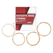 4 vnt. 4 stygų akustinio bosinio instrumento stygos 40 60 75 95 Anglies plieno šešiakampio šerdies lydinio bosinės stygos pradedantiesiems, lengva naudoti 1 brown