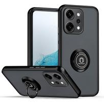 Armor Matte Case For OPPO Reno 14 Pro 14F 14FS Reno14 F FS G Cover Ring Magnetic Stand Holder Shockproof Shell Coque Fundas OPPO Reno14 FS 5G black