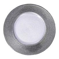 Round Charger Plate Serving Plate Elegant Placemats for Birthday Wedding gray