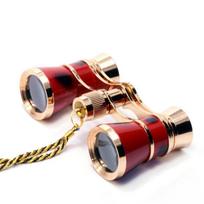Originalios Prekės Britiški Retro Operos Žiūronai HD Nešiojami Kišeniniai Žiūronai su Rankena Visas Metalas Koncertui Hanging chain-Red raudona