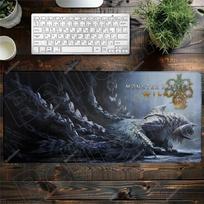 Mouse Pad XXL Non-Slip Rubber Game Monster Hunter Wilds Edge locking Playmat Gaming Accessories Computer Extended Desk Mat Rug 30cmx60cm(11.8x23.6inch) gray