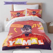 Lamine Yamal Rise Bedding Quilt Set Quilt Cover Pillowcase Home Decoration Birthday Gift (1 * duvet cover + 2 * pillowcase, without core) 135x200cm