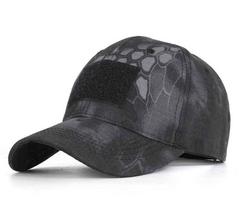 Camouflage Big Eaves Military Fans Outdoor Python Baseball Cap Men's Sunscreen Tactical Camouflage Hat Sports Velcro Cap adjustable gray