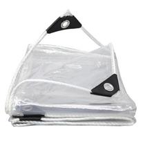 Didelio atsparumo skaidri PVC vinilo tentinė plėvelė, didelio skaidrumo, atspari vandeniui ir lietui, su nerūdijančiomis kniedėmis 2x2m white