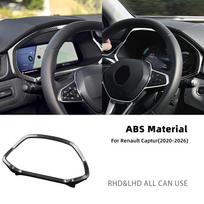 For Renault Captur 2020 2021 2022 2023 2024 2025 2026 for Renault Kaptur ABS Carbon Fiber Pattern Speedometer Instrument Frame Carbon Fiber black