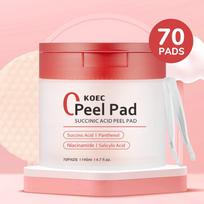 KOEC Salicylic Acid Exfoliating Pads, Deep Pore Cleansing & Unclogging, Pre-Soaked Face Wipes for Clear Skin white
