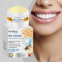 Eelhoe Bee Venom Repair Gum Powder Relieve Gingival Recession Swelling Plaque Caries Removal Reduce Oral Teeth Cleaning Powder one size beige