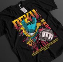 My Hero Academia Shirt Deku Tshirt Bakugo All Might Top Todoroki MHA Unisex Tee Unisex T-Shirt XXXXL blue