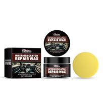 Car Interior Scratch Repair Wax 100g – Plastic Dashboard Trim Restorer & Polish for Scratches, Scuffs, Fading, Vinyl Leather Dashboard Care 100G black