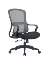 Ergonominė biuro kėdė Up Up Darwin, juoda, juodas audinys + pilkas tinklelis