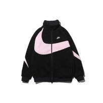 Nike Women's Big Swoosh Reversible Boa Jacket Asia Sizing (Unisex) Velvet Jackets BQ6546 016 S white
