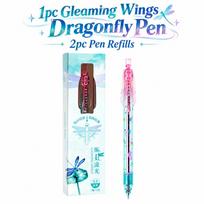 Retractable Dragonfly Pen with Moving Wings 0.5mm Gel Pens  School Supplies white
