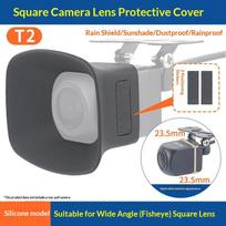 Universal Car Rear View Camera Waterproof Cover Silicone Ield Rain Bloing Bumper Suitable For Wide-Angle Square Cameras T2