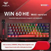 AULA WIN68 HE WIN60 MAX Ver Keyboard W/ PBT Keycaps Hot-Swap E-sports Chip RT Esports Game 65% Wired 8 RGB Backlit Keyboards