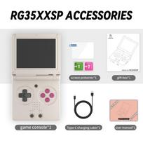 ANBERNIC RG35XXSP Flip Handheld Game Consoles Linux Retro Video Game Player 3.5-inch IPS 640*480 Screen WIFI  3300mAh PSP Games pilka spalva