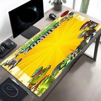 Plants vs. Zombies Print Mouse Pad, Anti‑Slip Desktop keyboard Mat, for PC Laptop Gaming Working Daily Use, Cool Festival Surprise Gift 30cmx60cm yellow