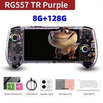ANBERNIC RG557 Handheld Game Console 5.48  AMOLED Screen Dimensity 8300 Android 14 High-resolution Joysticks Video Player RG 557